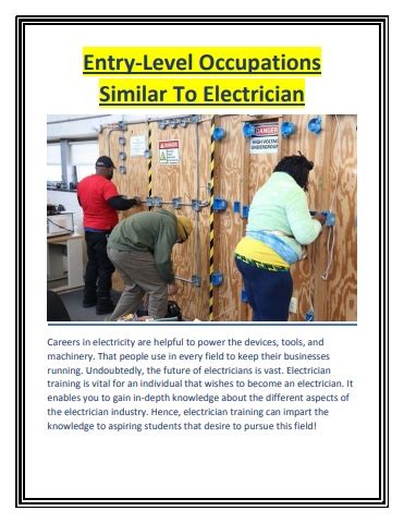 occupations that are similar to electrician